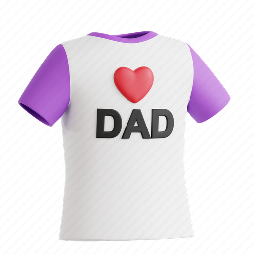Shirt, tshirt, i love dad, dad, fathers day, fashion icon - Download on Iconfinder
