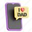 smartphone, i love dad, fathers day, family, celebration 