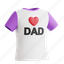 shirt, tshirt, i love dad, dad, fathers day, fashion 