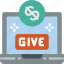 care, charity, donation, give, laptop, love 
