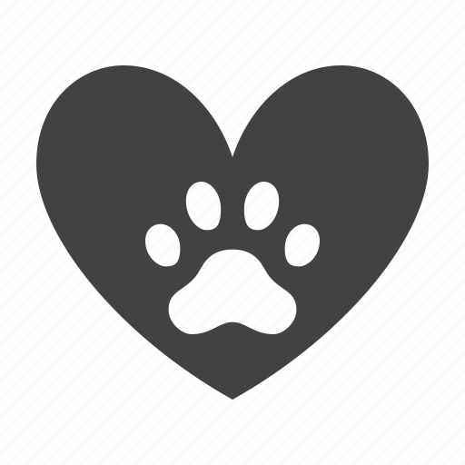 Charity, heart, paw, pet, shelter, support icon - Download on Iconfinder