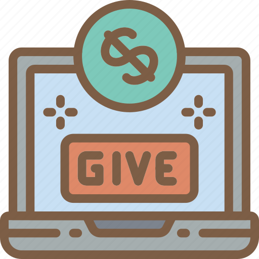 Care, charity, donation, give, laptop, love icon - Download on Iconfinder