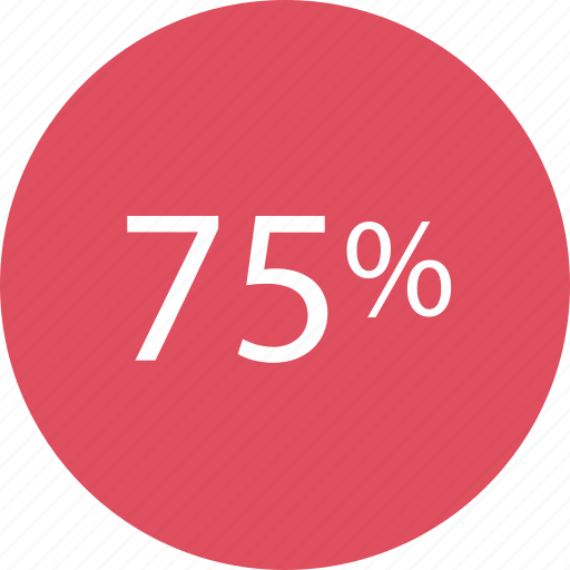 Percent, rate, rating, seventyfive icon - Download on Iconfinder