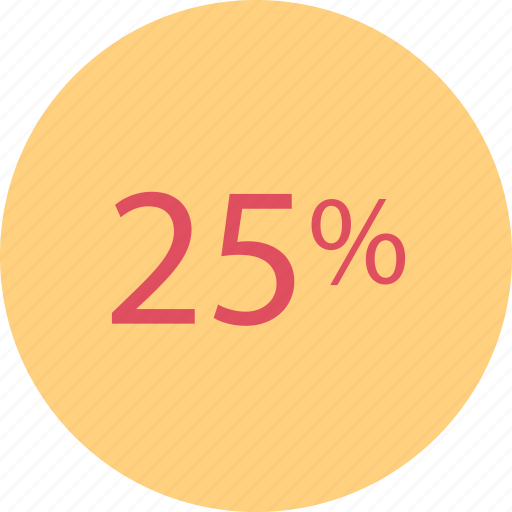 Percent, rate, rating, twentyfive icon - Download on Iconfinder