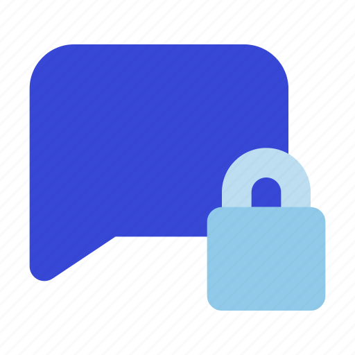 Comment, lock, conversation, bubble, speech, communication, message icon - Download on Iconfinder