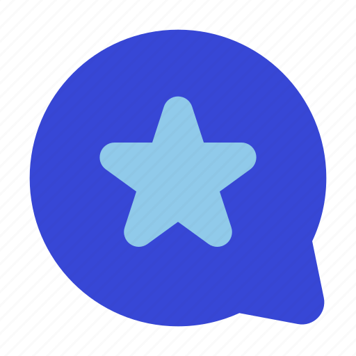 Comment, star, conversation, bubble, speech, communication icon - Download on Iconfinder