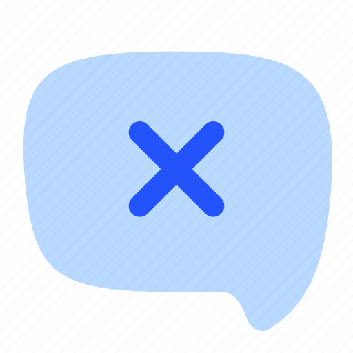 Chat, talk, message, comment, sms, cancel, delete icon - Download on Iconfinder
