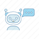 bot, chat, chatbot, message, messenger, speech bubble, typing