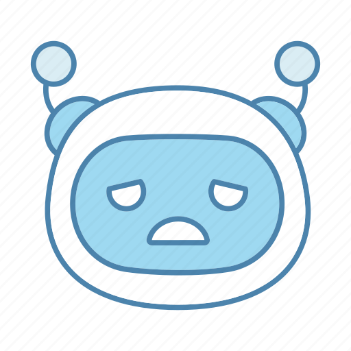 Bot, chatbot, emoji, emoticon, robot, sad, upset icon - Download on Iconfinder