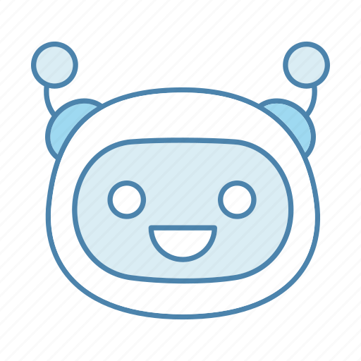 Bot, chatbot, emoji, emoticon, happy, robot, smiling icon - Download on Iconfinder