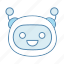 bot, chatbot, emoji, emoticon, happy, robot, smiling 