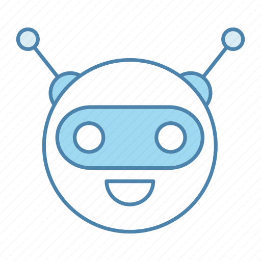 Chat bot, chatbot, circle, head, laughing, robot, robotics icon - Download on Iconfinder