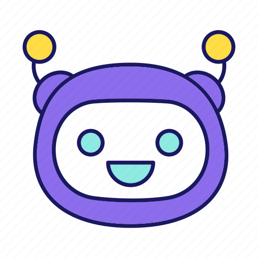 Bot, chatbot, emoji, emoticon, happy, robot, smiling icon - Download on Iconfinder