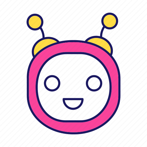 Bot, chat bot, chatbot, head, laughing, robot, round icon - Download on Iconfinder