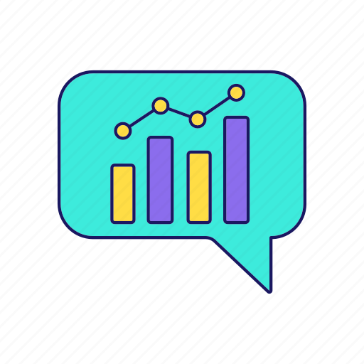 Chart, diagram, graph, growth, messenger, speech bubble, statistics icon - Download on Iconfinder