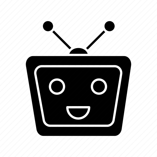 Chat bot, chatbot, head, laughing, robot, robotics, tv icon - Download on Iconfinder