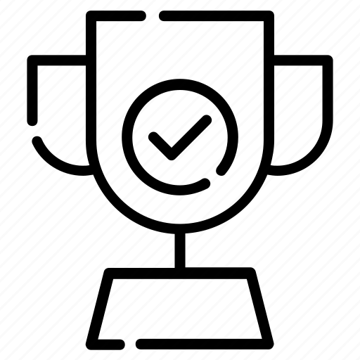 Prize, trophy, medal, reward, award, check, mark icon - Download on Iconfinder