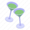 party, cocktail, cheers, isometric 