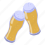 beer, party, cheers, isometric 