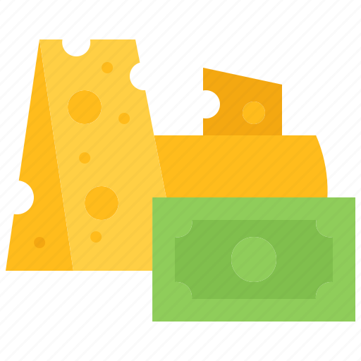 Cheese, money, price, bank, note, purchase, food icon - Download on Iconfinder