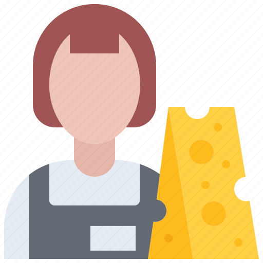 Cheese, seller, woman, food, shop, store icon - Download on Iconfinder