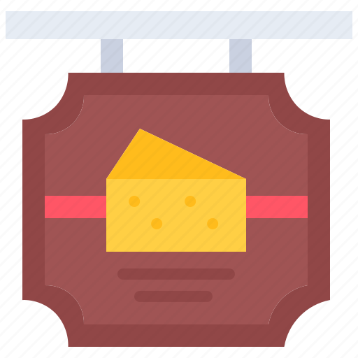 Cheese, signboard, sign, food, shop, store icon - Download on Iconfinder