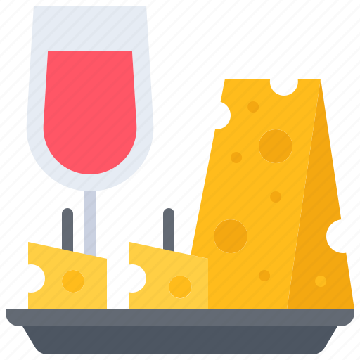 Glass, wine, cheese, plate, food, shop, store icon - Download on Iconfinder