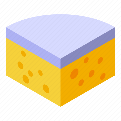 Gouda, cheese, isometric icon - Download on Iconfinder
