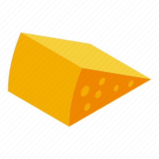 Parmesan, cheese, isometric icon - Download on Iconfinder