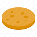 salami, cheese, isometric