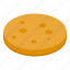 salami, cheese, isometric 