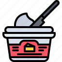 cheese, box, knife, food, shop, store