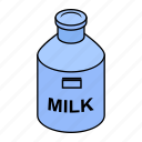 milk can, milk, container, beverage, milk churn