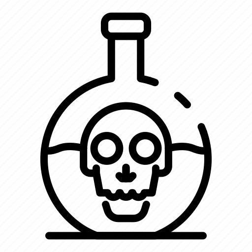 Bottle, bubbles, chemical, chemistry, halloween, pot, skull icon - Download on Iconfinder