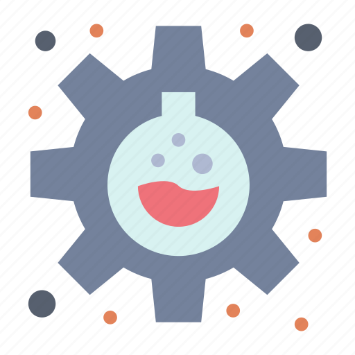 Experiment, flask, gear, research icon - Download on Iconfinder