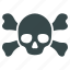crossbones, danger, death, head, skeleton, skull, toxic 