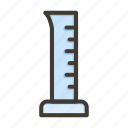 graduated cylinder, chemistry, science, tube, experiment