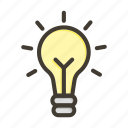 idea, bulb, light, creative, science