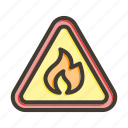 hazard, sign, danger, risk, warning, safety, burn