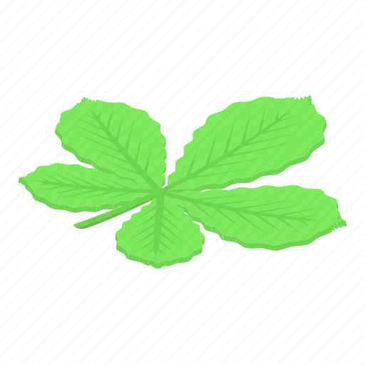 Chestnut, leaf, isometric icon - Download on Iconfinder