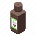 chestnut, oil, bottle, isometric