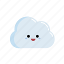 chibi, cloud, facial expression, happy, wolke, cheerful, cheery, merry, rain, weather