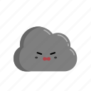 angry, chibi, cloud, facial expression, wolke, bugged, cloudy, irritated, mad, nerved, unhappy, vicious, weather, clouds