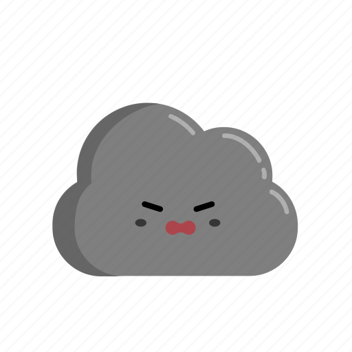 Angry, chibi, cloud, facial expression, wolke, bugged, cloudy icon - Download on Iconfinder