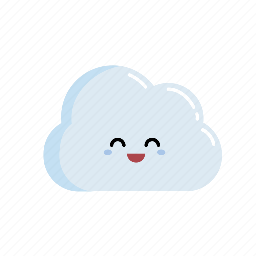 Chibi, cloud, facial expression, happy, wolke, character, content icon - Download on Iconfinder