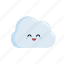 chibi, cloud, facial expression, happy, wolke, character, content, pleased, satisfied, wather, weather 