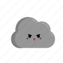 angry, chibi, cloud, facial expression, wolke, weather, bugged, cloudy, evil, irritated, mad, nasty, nerved