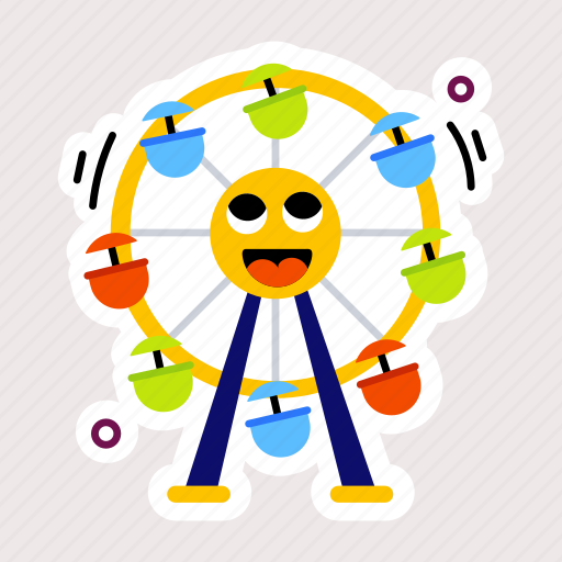 Ferris wheel, big wheel, rotating wheel, amusement ride, rotating swing icon - Download on Iconfinder