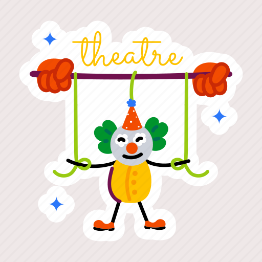 Puppet theatre, marionette theater, puppet show, puppet performance, clown puppet icon - Download on Iconfinder