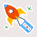 rocket launch, rocket flag, spacecraft, spaceship launch, space mission